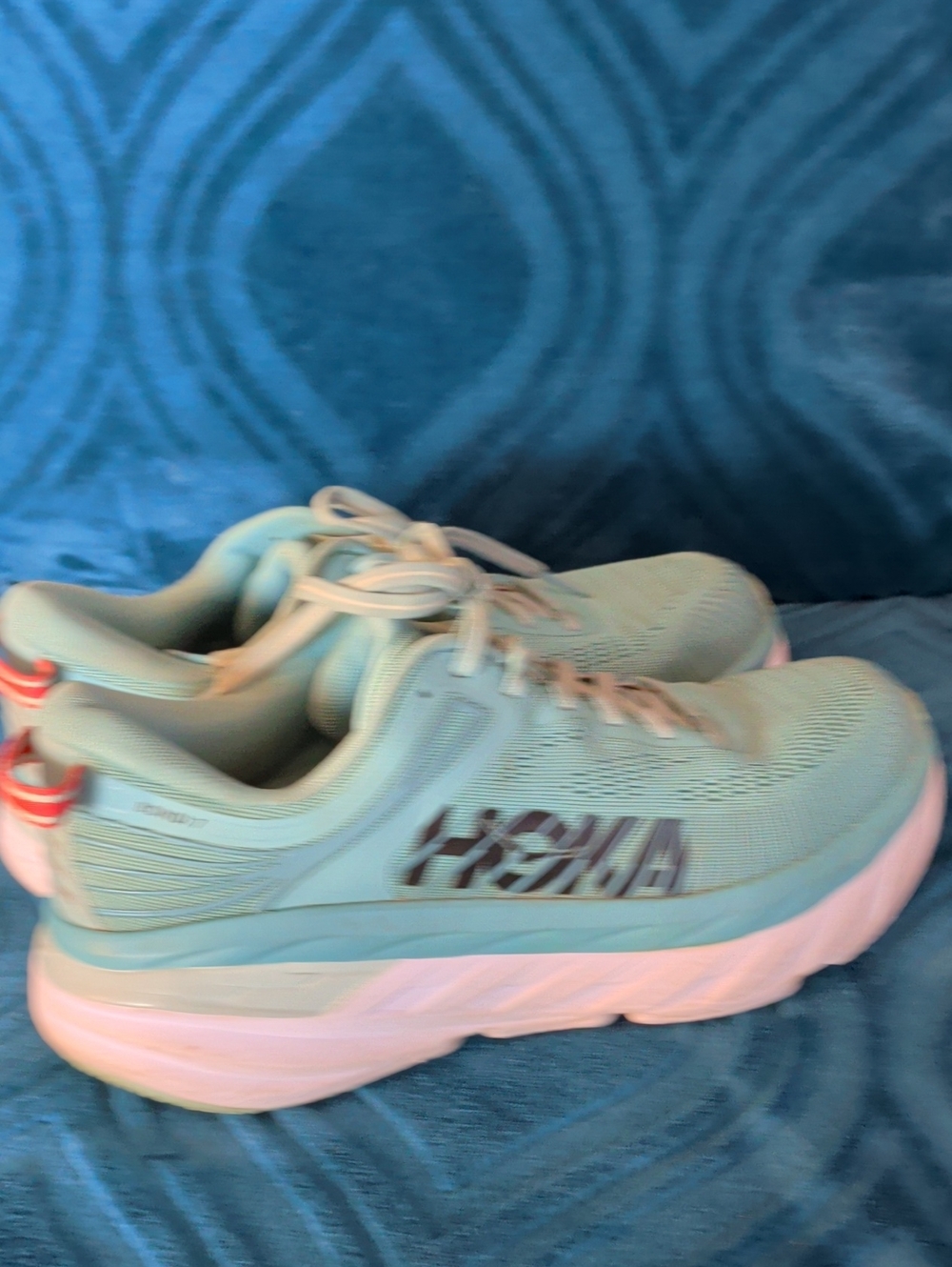 HOKA Women's Light Blue Bondi Running Shoes
